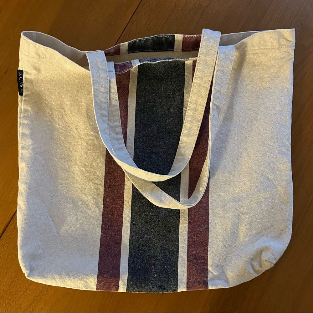 J.Crew Oar Stripe Canvas Tote | Good used condition